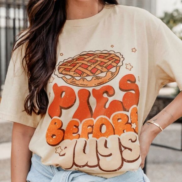 Pie Before Guys Thanksgiving T-Shirt - Picture 2 of 3